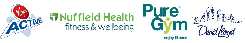 Virgin Active, Nuffield Health fitness & wellbeing, Pure Gym enjoy fitness, David Lloyd