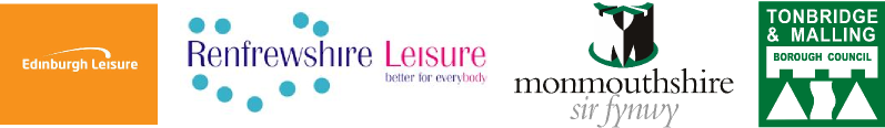 Edinburgh Leisure, Renfrewshire Leisure better for everybody, Monmouthshire sir fynwy, Tonbridge & Malling bourough council